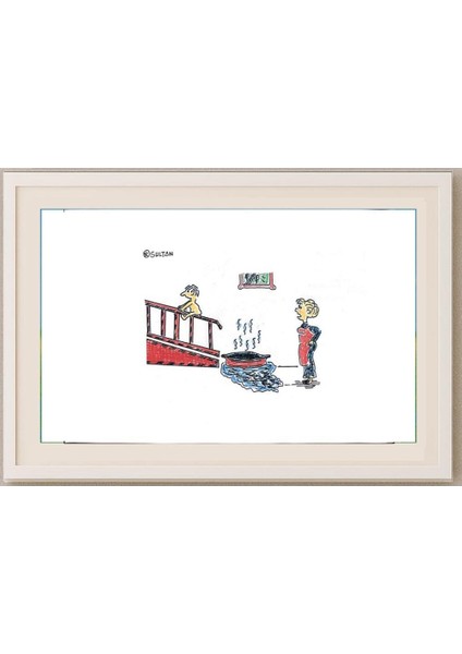 Resad Sultanovic 29X21CM Orijinal Karikatür Tablo fırsatları