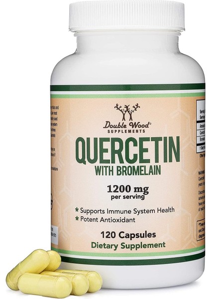 Quercetin With Bromelain 1,200MG Immune Health Men And Women 120 Caps