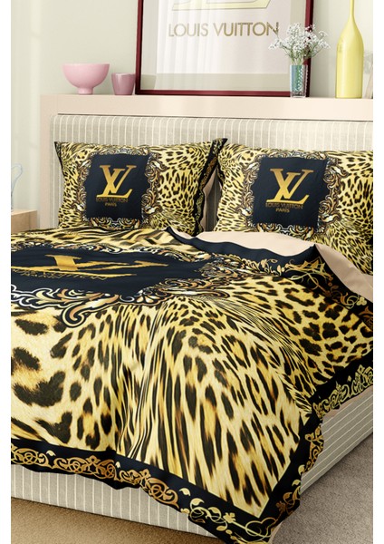 Nevresim Takımı Çift Kişilik Pamuklu Saten Kumaş 6 Parça 3D Dijital Baskı Duvet Cover Set Model No: fiyatları