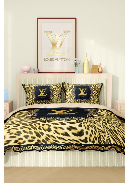 Nevresim Takımı Çift Kişilik Pamuklu Saten Kumaş 6 Parça 3D Dijital Baskı Duvet Cover Set Model No: indirimleri