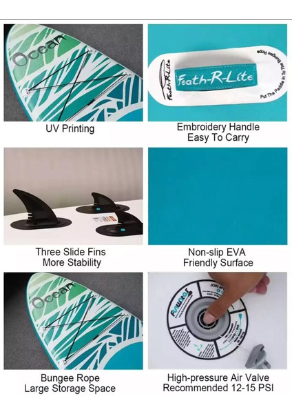 Ocean Şişme Sup Board/stand Up Paddle Board 350X85X15 cm