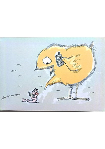 Chenzov Lev 29X21CM Orijinal Karikatür Tablo modelleri