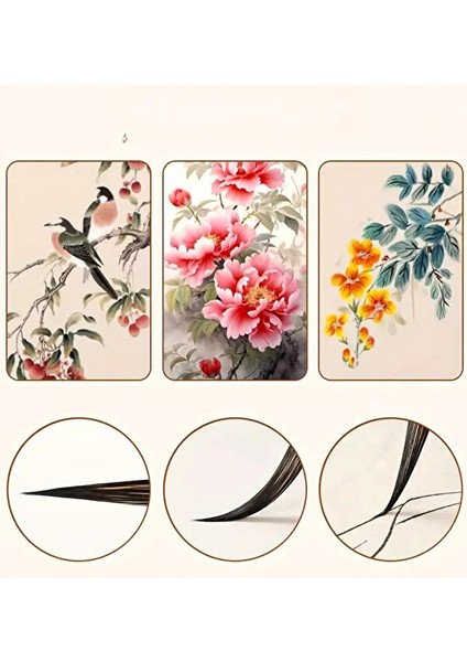 Tahrir Fırça Seti, Çini, Seramik, Tezhip, Minyatür, Çiçek Boyama, Resim 11 Adet-Set