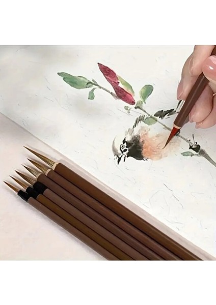 Tahrir Fırça Seti, Çini, Seramik, Tezhip, Minyatür, Çiçek Boyama, Resim 11 Adet-Set