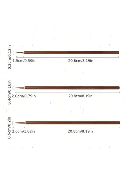 Tahrir Fırça Seti, Çini, Seramik, Tezhip, Minyatür, Çiçek Boyama, Resim 11 Adet-Set