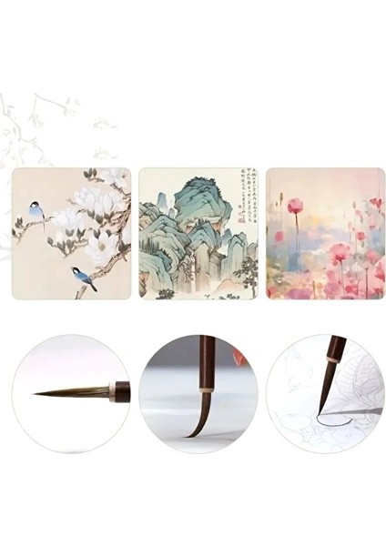 Tahrir Fırça Seti, Çini, Seramik, Tezhip, Minyatür, Çiçek Boyama, Resim 11 Adet-Set