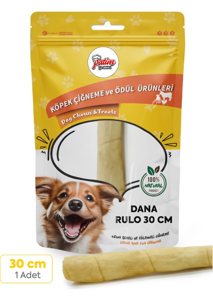 Dana Rulo Deri 30 cm 1 Adet Doğal Köpek Ödül Maması