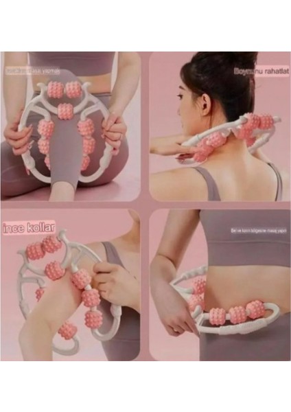 Selülit Masaj Aleti 9 Tekerlekli Lenf Drenaj Rulosu fırsatları