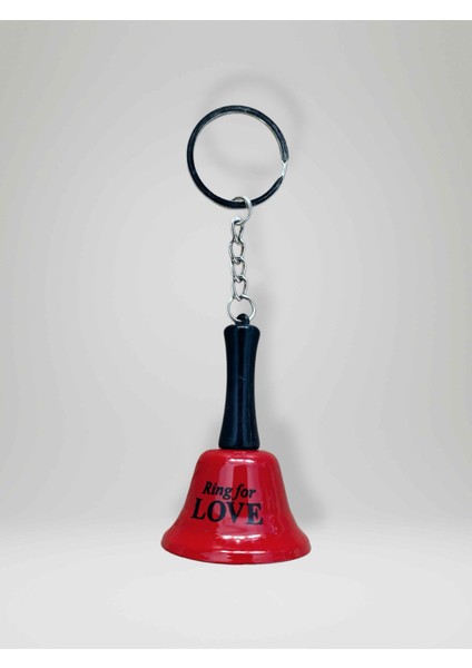 Mini Kırmızı Metal Çan Anahtarlık Ring For Love Yazılı Komik Eğlenceli Hediyelik Çan: 4cm x 6cm (KOD:115) fiyatları