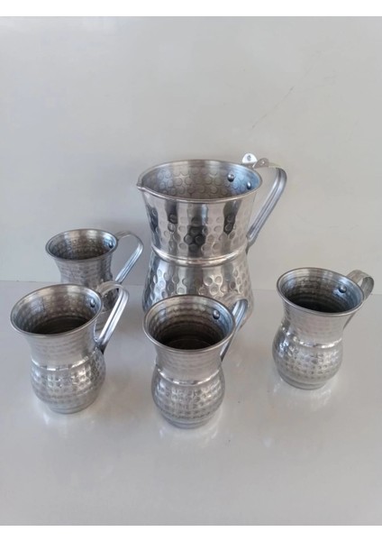 Aluminyum Sürahi ve Bardak.