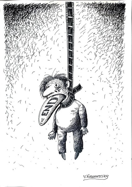 Vladimir Kazanevsky 35x25cm Orijinal Karikatür Tablo modelleri