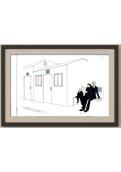 Hrvese Kovacevic 43x30cm Orijinal Karikatür Tablo