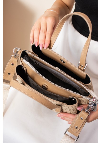 Orijinal Just Polo Collection 3 Bölmeli Lüks Yumuşak Deri Ayarlanabilir Çapraz Askılı Omuz Çantası fırsatları