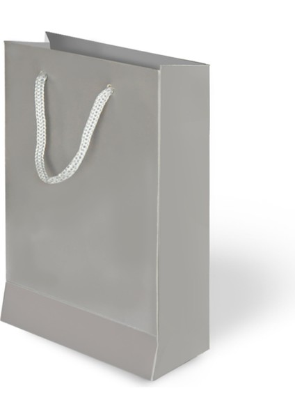 26X40X8 Karton Çanta Gümüş 10'lu