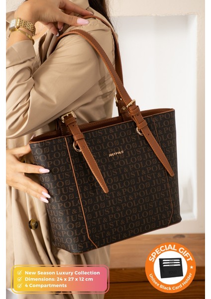 Orijinal Just Polo Collection 4 Bölmeli Lüks Yumuşak Deri Ayarlanabilir Çapraz Askılı Omuz Çantası