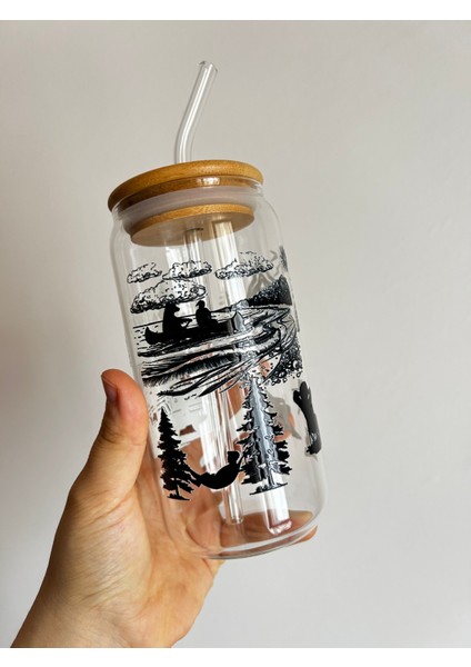 Pipetli Kamp Baskılı Hediyelik Kahve Bardağı Kola Bardağı (Tam Baskı) fiyatları