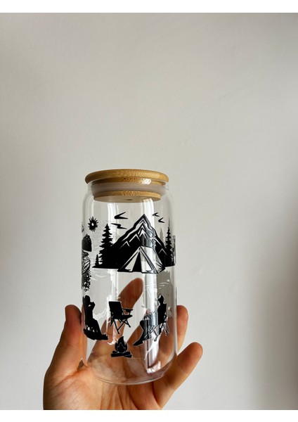 Pipetli Kamp Baskılı Hediyelik Kahve Bardağı Kola Bardağı (Tam Baskı) modelleri