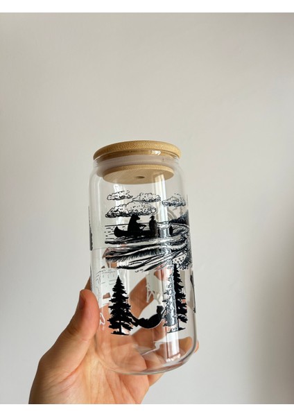 Pipetli Kamp Baskılı Hediyelik Kahve Bardağı Kola Bardağı (Tam Baskı) fırsatları