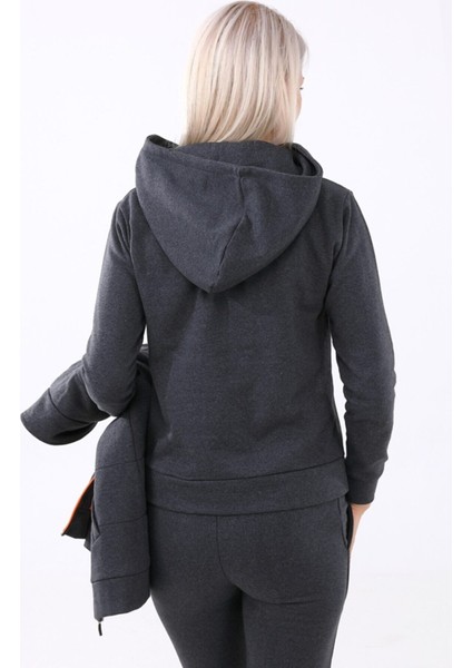 Günlük Kışlık Şık ve Rahat Üçlü Kadın Eşofman Takımı