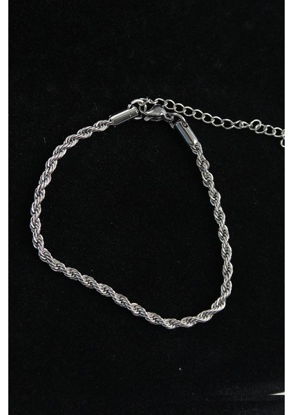 316L Çelik Halat Model Gümüş Renk Erkek Bileklik - TJ-EB3742