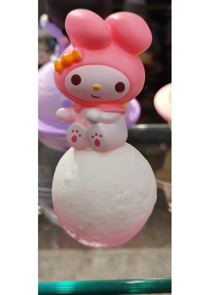 My Melody Karakter Figürlü Küçük Boy Dekoratif Işıklı Pilli Gece Lambası (11CM * 6 cm )