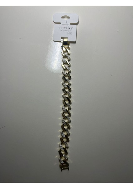 Kalın Form Zirkon Taş Detaylı Gold Kaplama Kadın Bileklik – Işıltılı ve Şık Tasarım modelleri