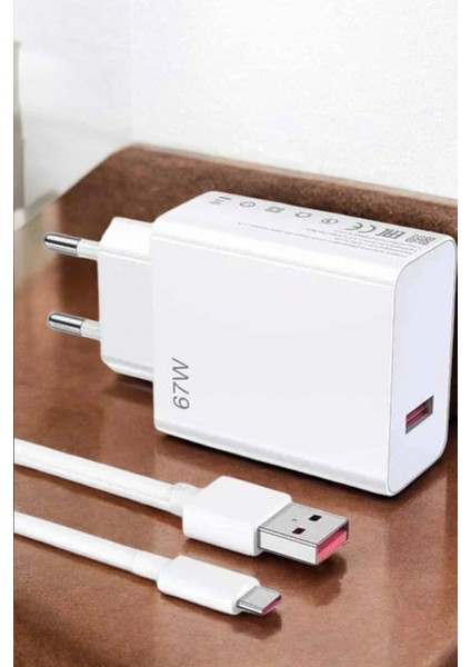 Şarj Aleti 67W Hızlı Şarj Turbo Type-C Uyumlu Şarj Adaptörü Kablosu fırsatları