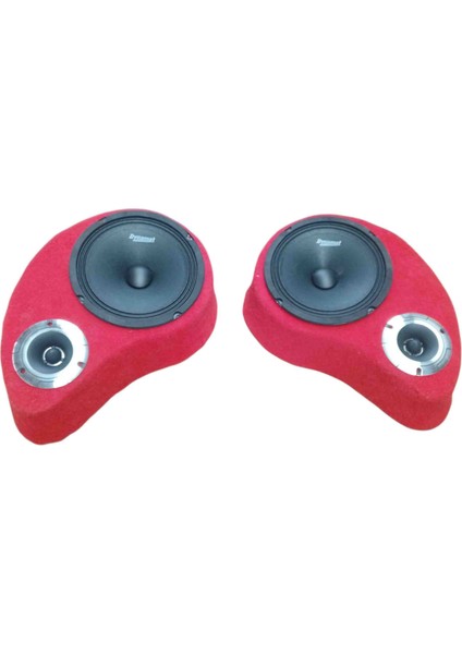 Polyesterli Boş Pandizot 16 cm Hoparlör 10 cm Tweeter Yuvalı Kırmızı Mdf (2 Adet Sağ ve Sol ) modelleri