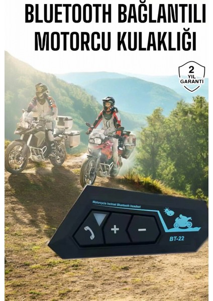 Interkom Intercom Kask Kulaklık BT22 Bluetooth Motosiklet Kulaklık 5.0 Bluetooth