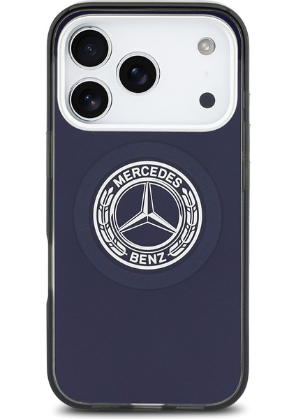 iPhone 17 Pro Kılıf Mercedes Benz Lisanslı M-Safeli Çift Katmanlı Pc Nostaljik Yıldız Kapak Lacivert modelleri