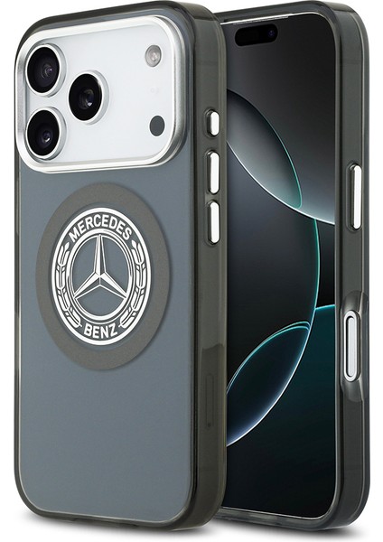 iPhone 17 Pro Kılıf Mercedes Benz Lisanslı M-Safeli Çift Katmanlı Pc Nostaljik Yıldız Kapak Füme