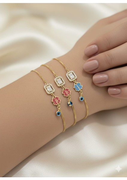 925 Ayar Papatya Silver Baget Taşlı Harf Bileklik.nazar Bileklik.rose.gold.rodaj fiyatları