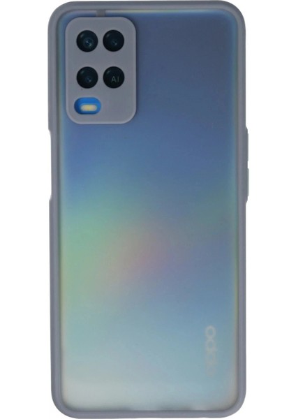 Oppo A54 4g Kılıf Montreal Silikon Kapak - Gri (K95)
