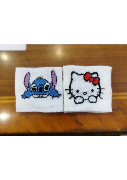 Havlu Bileklik Stitch / Hello Kitty Figürlü ( 2 Çift) AD963365