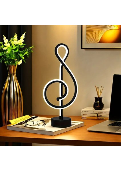 Sol Anahtarı Şeklinde Masa/gece Lambası Sarı ve Beyaz Işık 2 Renk Birarada USB Baglantılı fiyatları