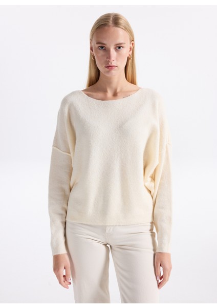 Kayık Yaka Standart Pudra Kazak Kadın DAM225H25PANACOCH fiyatları