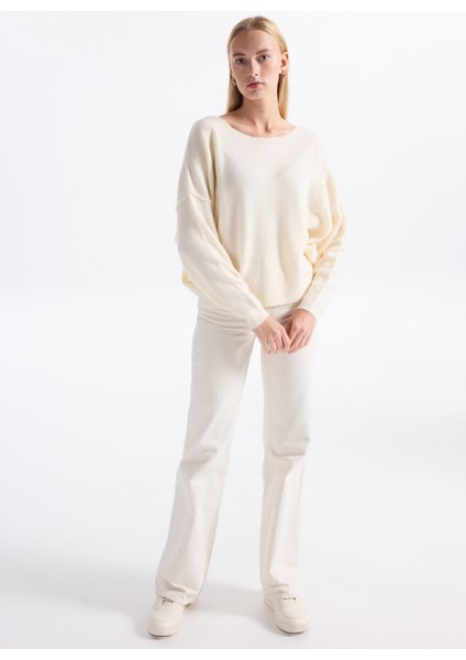 Kayık Yaka Standart Pudra Kazak Kadın DAM225H25PANACOCH modelleri