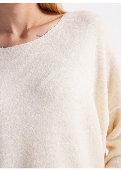 Kayık Yaka Standart Pudra Kazak Kadın DAM225H25PANACOCH fırsatları