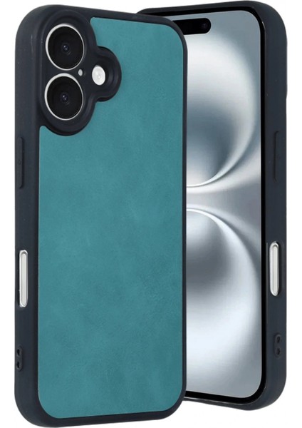 iPhone 16 Kılıf Aras Deri Kapak - Açık Yeşil (K95)