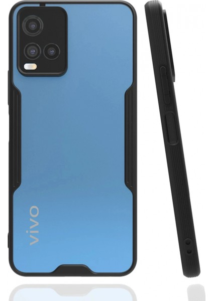 Vivo Y21S Kılıf Platin Silikon - Siyah (K95)