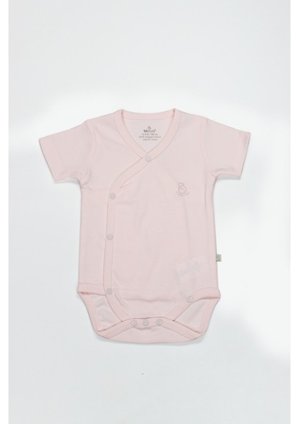Organik Natural Basic Style Kruvaze Yarım Kol Body BS17101 Pembe