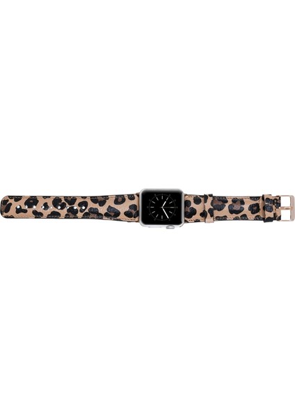 Apple Watch Uyumlu Deri Kordon 42-44-45MM Leopar Ne modelleri