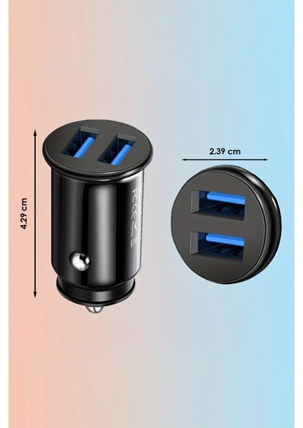 Tüm Araçlara Uyumlu Araba Seyehat Çakmaklık Şarj Cihazı Çift USB Araç Içi Şarz Soketi Cn modelleri
