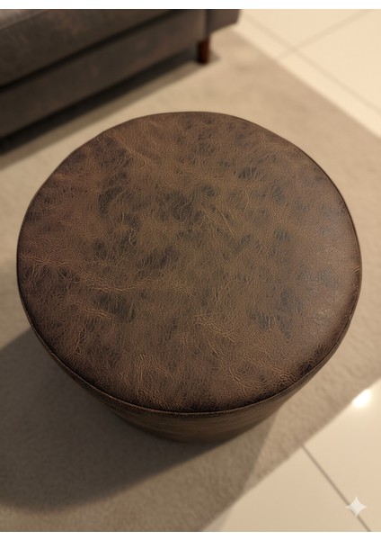 Modern Lüks Yuvarlak Puf Tabure | Salon Oturma Odası Dekoratif Ayak Uzatma Taburesi modelleri