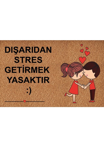 Dekoratif , Eğlenceli Dijital Baskı Kapı Önü Paspası - Paspas