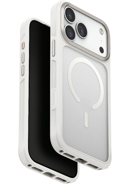 Iphone 17 Pro Max Kılıf Veren Serisi Buzlu Transparan Hassas ve Şık Tonlama Koruyucu Magsafe Kapak