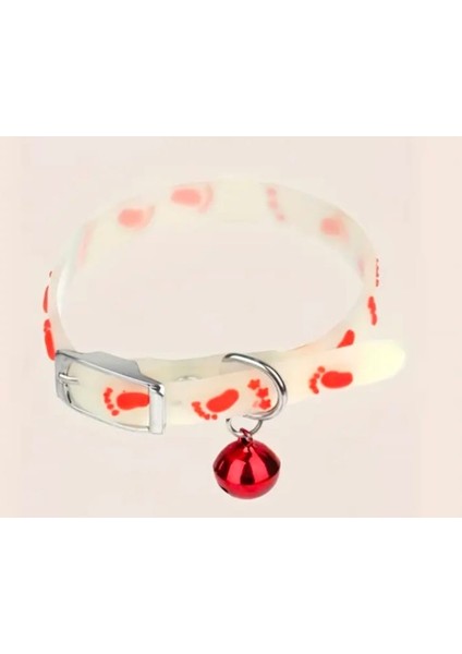 Fosforlu Çıngıraklı Ayarlanabilir Kedi Tasması