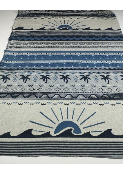 Lacivert Gri Mavi Renklerde Örme Kumaş (En 150 cm x Boy 200 Cm) fiyatları