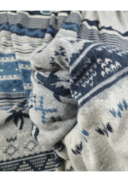 Lacivert Gri Mavi Renklerde Örme Kumaş (En 150 cm x Boy 200 Cm) indirimleri