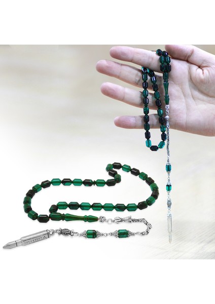 Kararmaz Metal Arnavut Püsküllü Uçlu Kapsül Kesim Turkuaz Siyah Ateş Kehribar Tesbih fiyatları